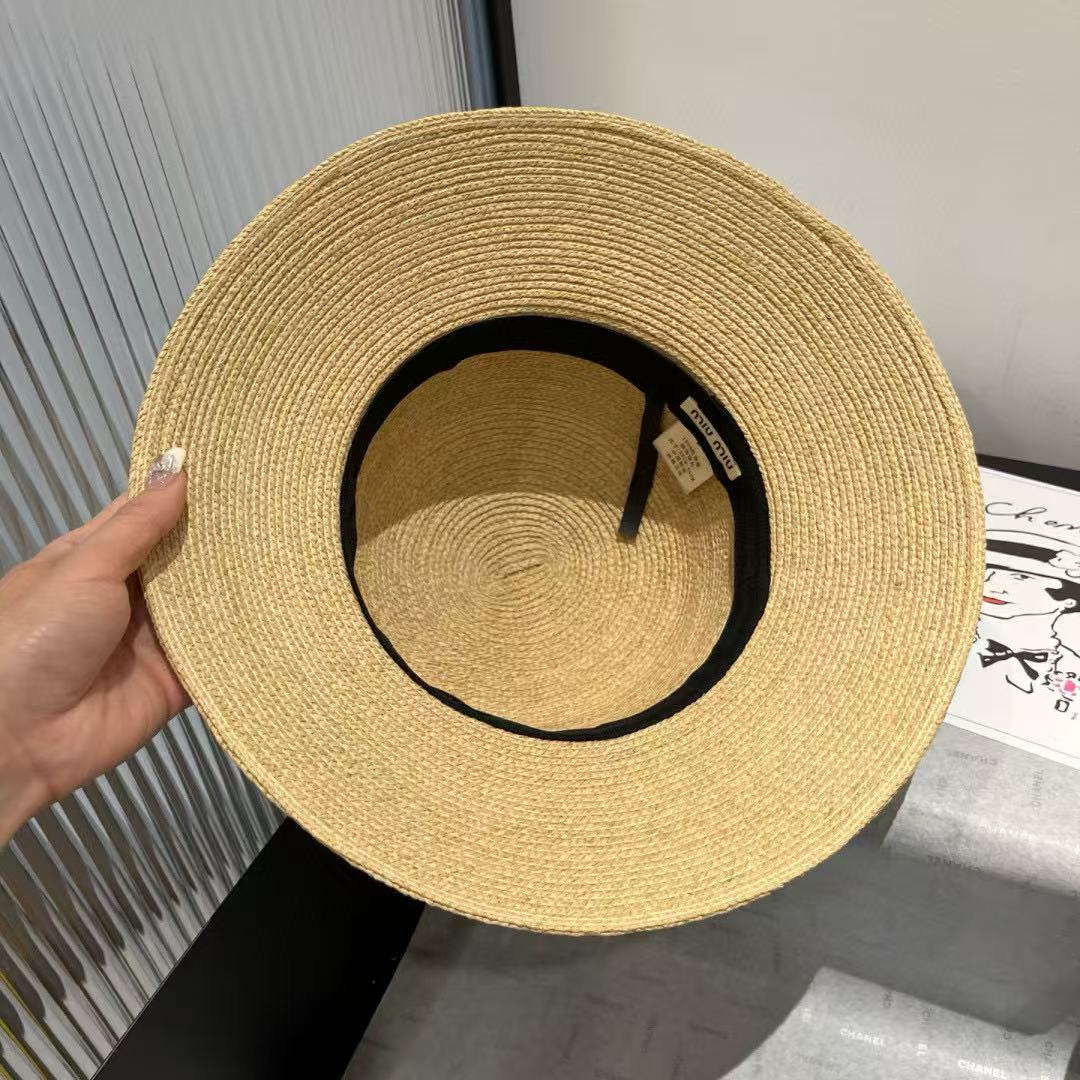 M1UM1U シンプルなラフィアのベイスンハット【 50％割引+送料無料】