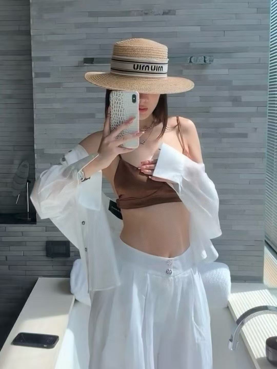 M1UM1U ウェビングレターラフィアフラットハット【 50％割引+送料無料】