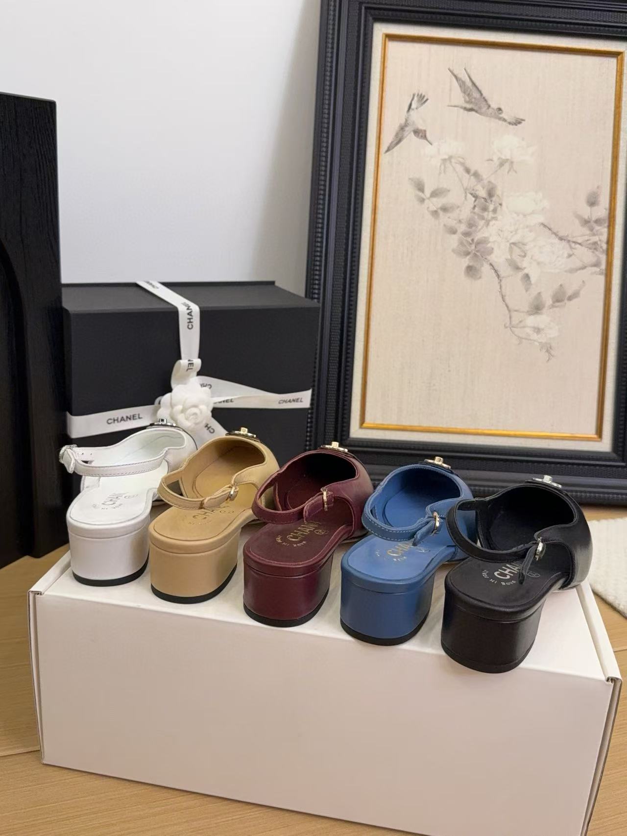 CHANE1 高品質カラーマッチングローヒール【50％割引+送料無料】