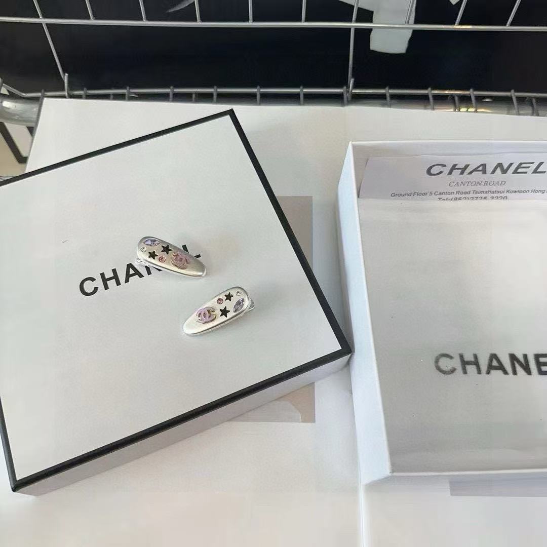 CHANE1 ダブルC 五芒星ヘアピンペア【 50％割引+送料無料】