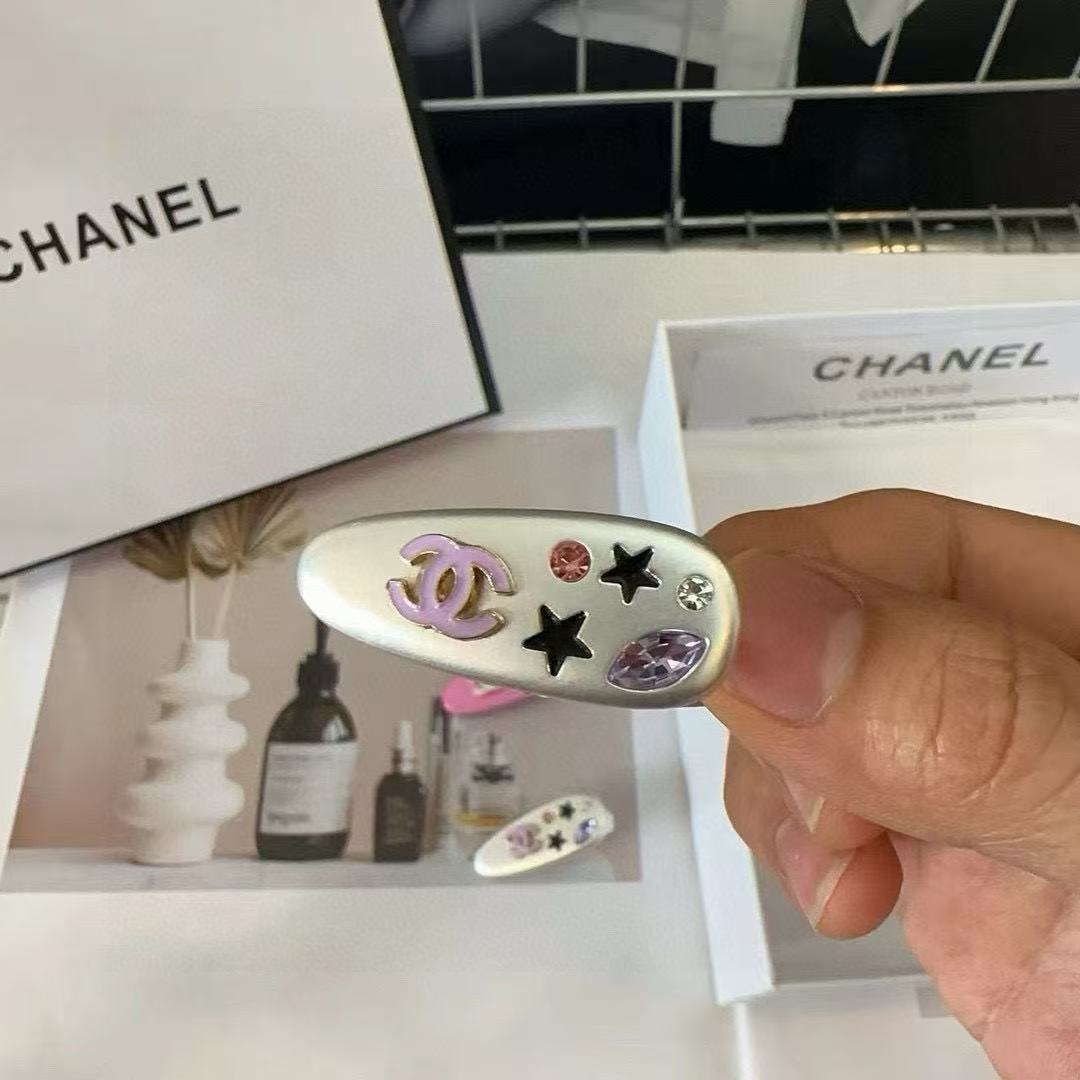 CHANE1 ダブルC 五芒星ヘアピンペア【 50％割引+送料無料】