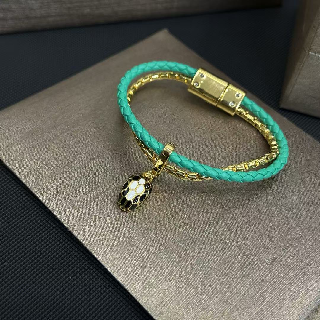 BVLGAR1 スネークヘッド ダブルレイヤー ブレスレット【 50％割引+送料無料】