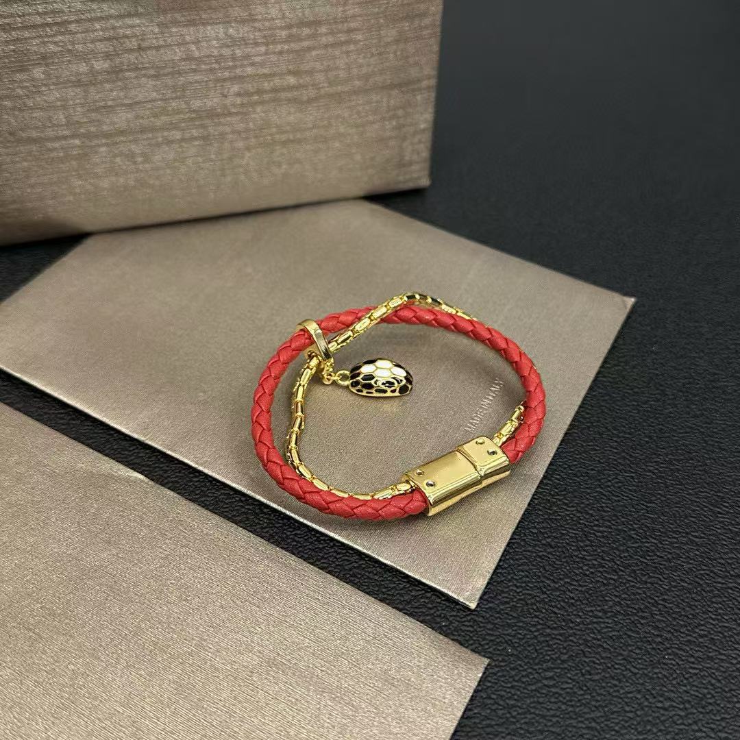 BVLGAR1 スネークヘッド ダブルレイヤー ブレスレット【 50％割引+送料無料】