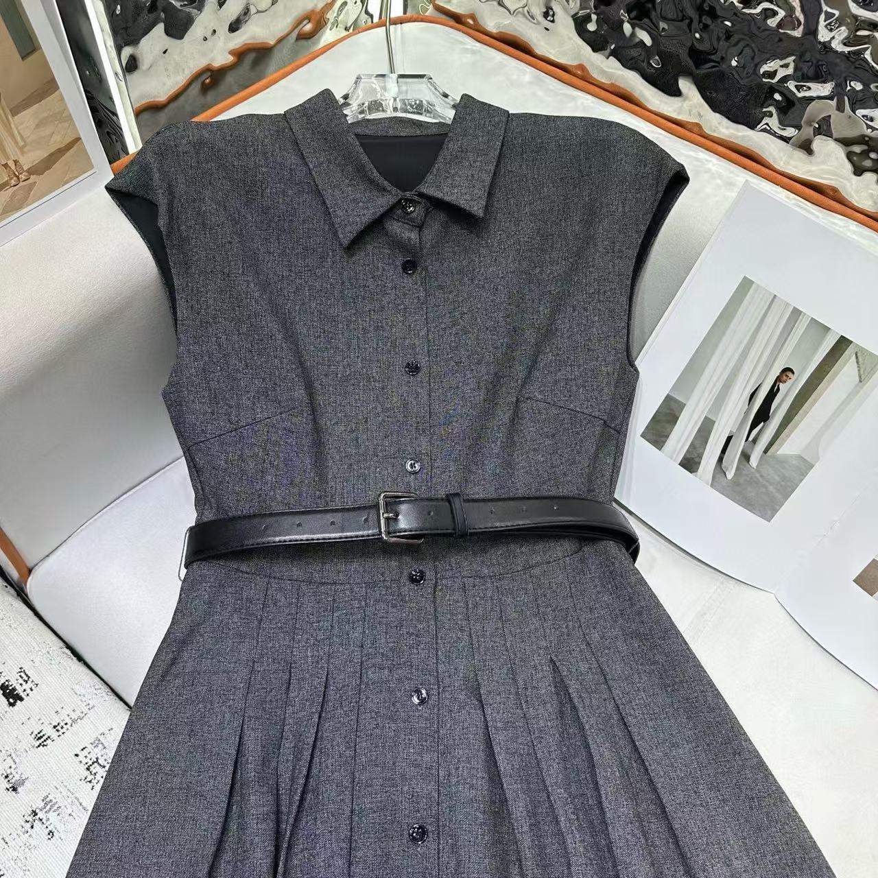 DI0R 高品質ラペル半袖ドレス【 50％割引+送料無料】