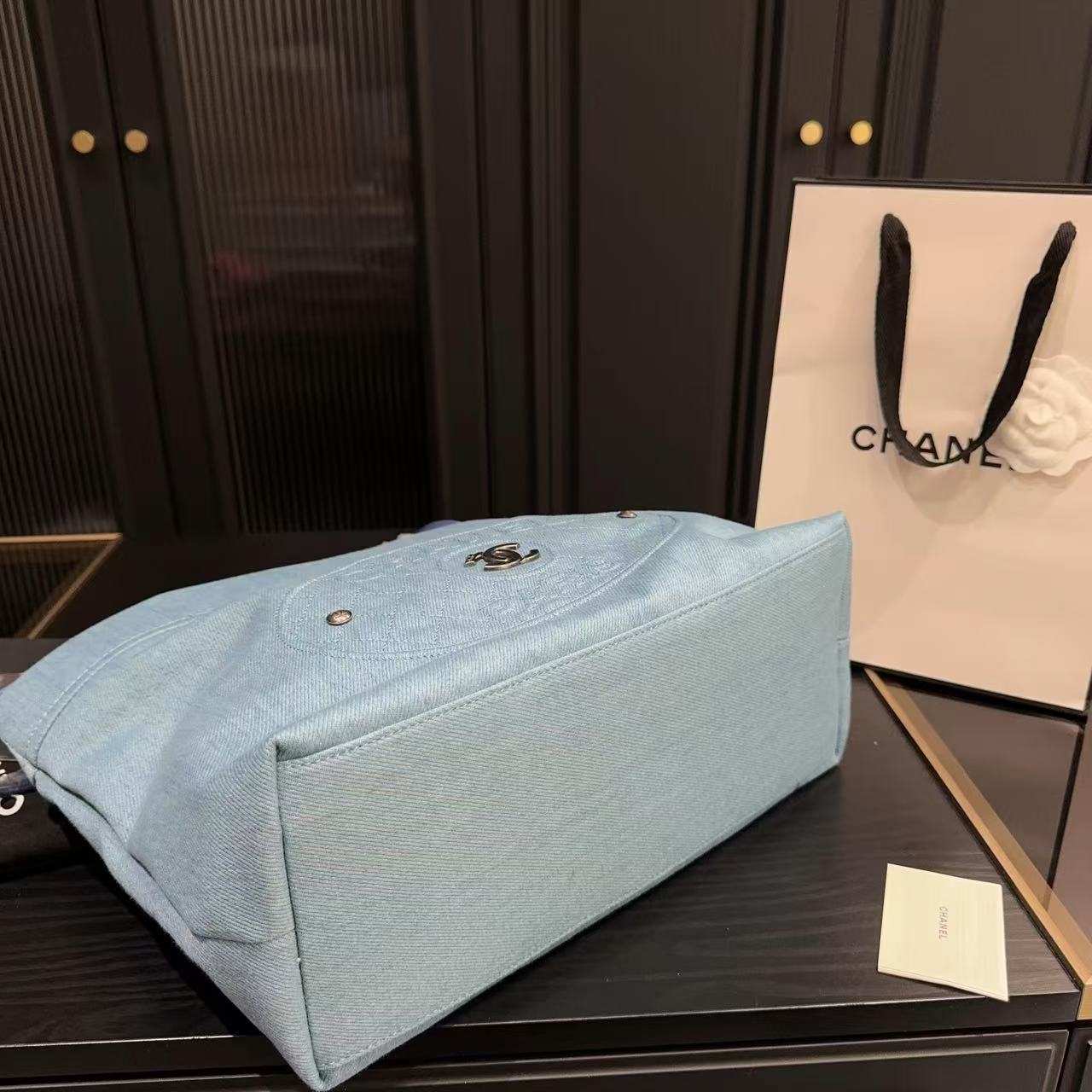 CHANE1 デニムショッピングバッグ【 50％割引+送料無料】