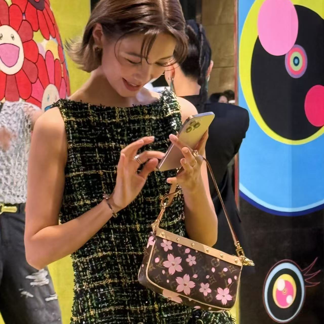 LVプリントチェーンアンダーアームバッグ【 50％割引+送料無料】