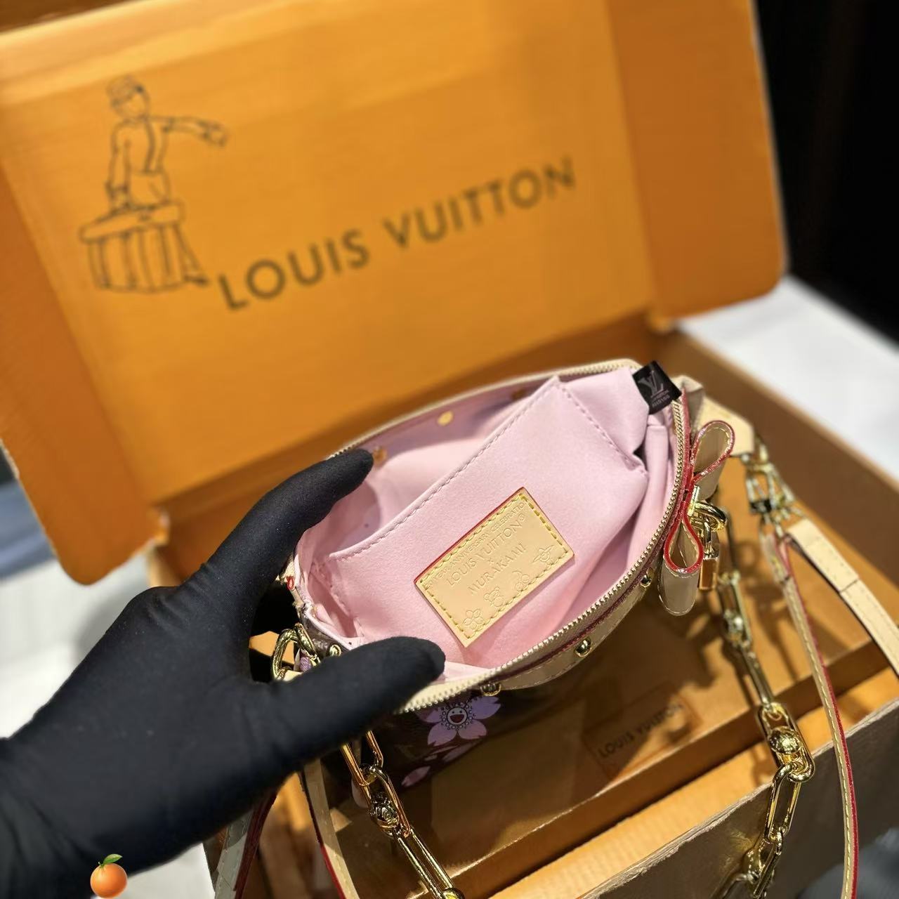 LVプリントチェーンアンダーアームバッグ【 50％割引+送料無料】