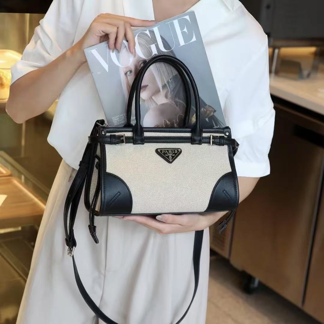 LV ブラック＆ホワイト カラーブロック ハンドバッグ【 50％割引+送料無料】