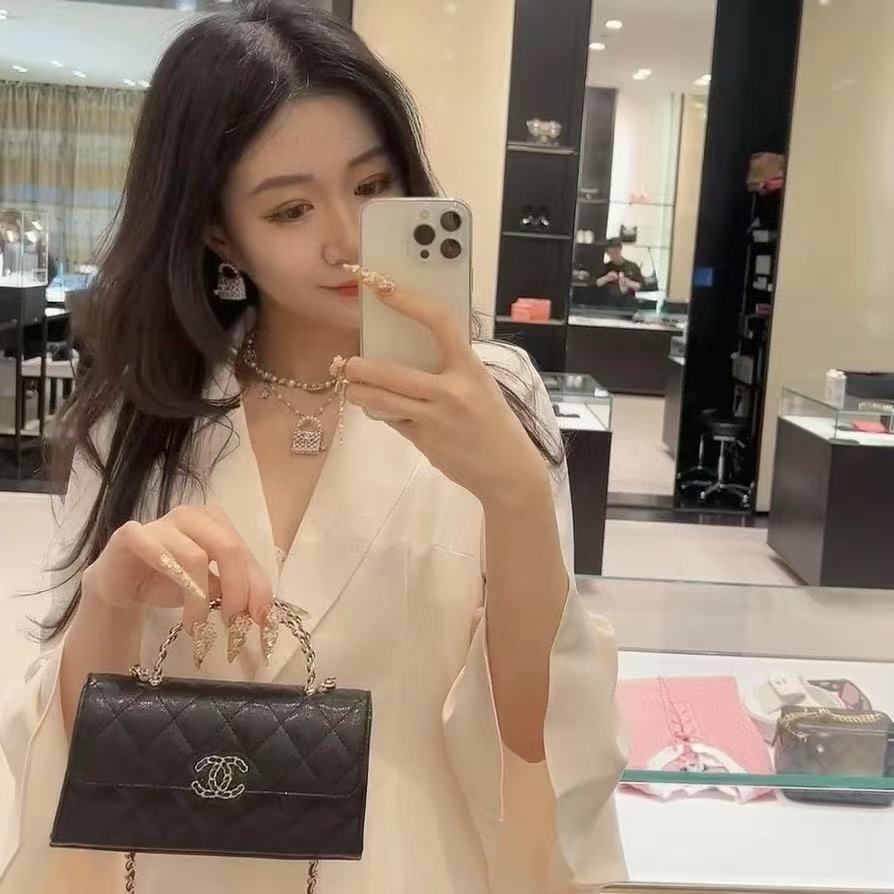 CHANE1 ダブルCショルダークロスボディバッグ【 50％割引+送料無料】