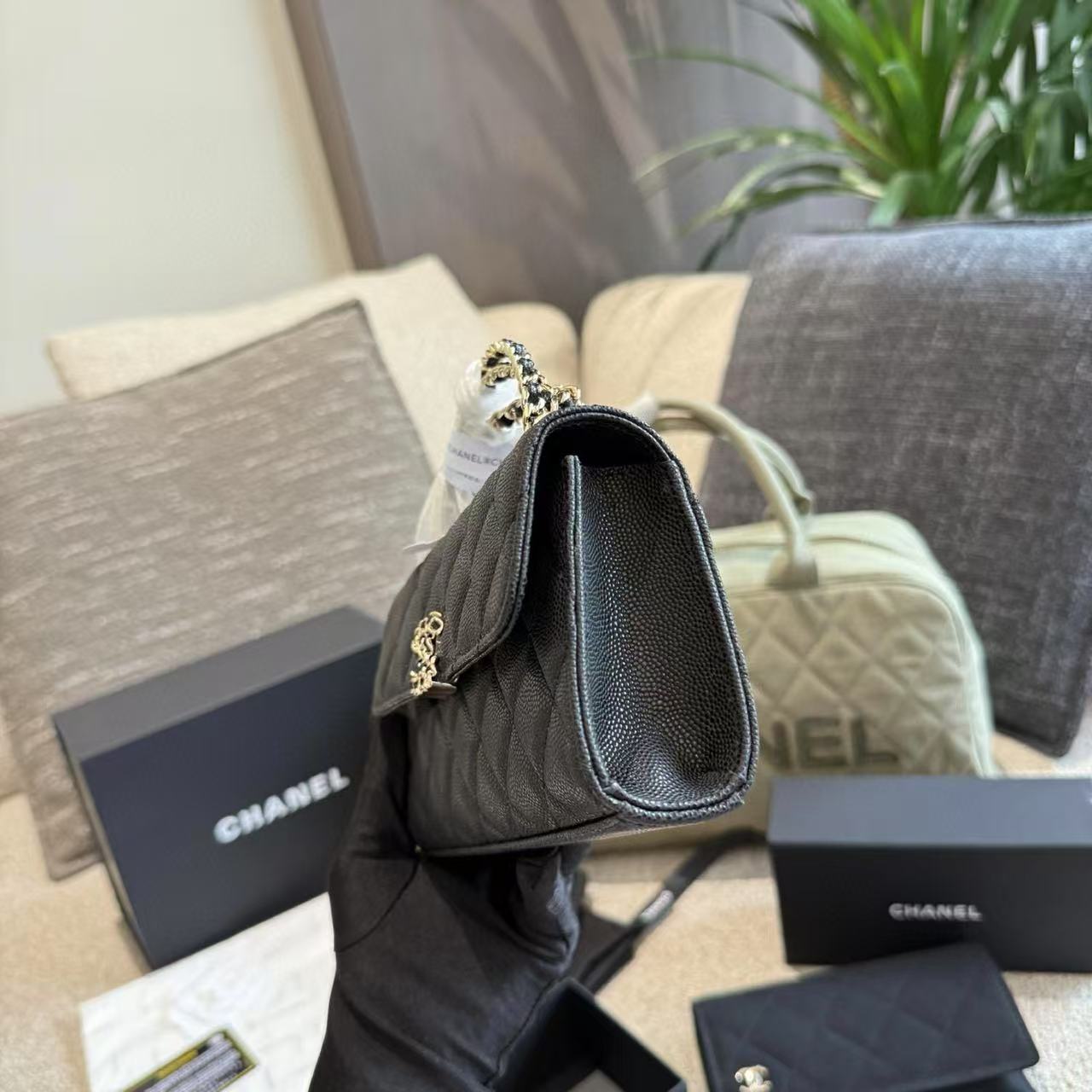 CHANE1 ダブルCショルダークロスボディバッグ【 50％割引+送料無料】