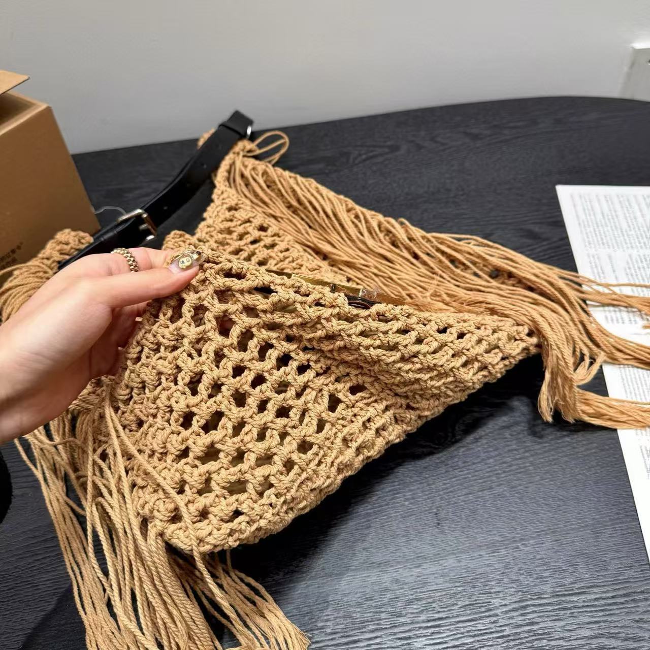 YSL タッセル ストローバッグ【 50％割引+送料無料】