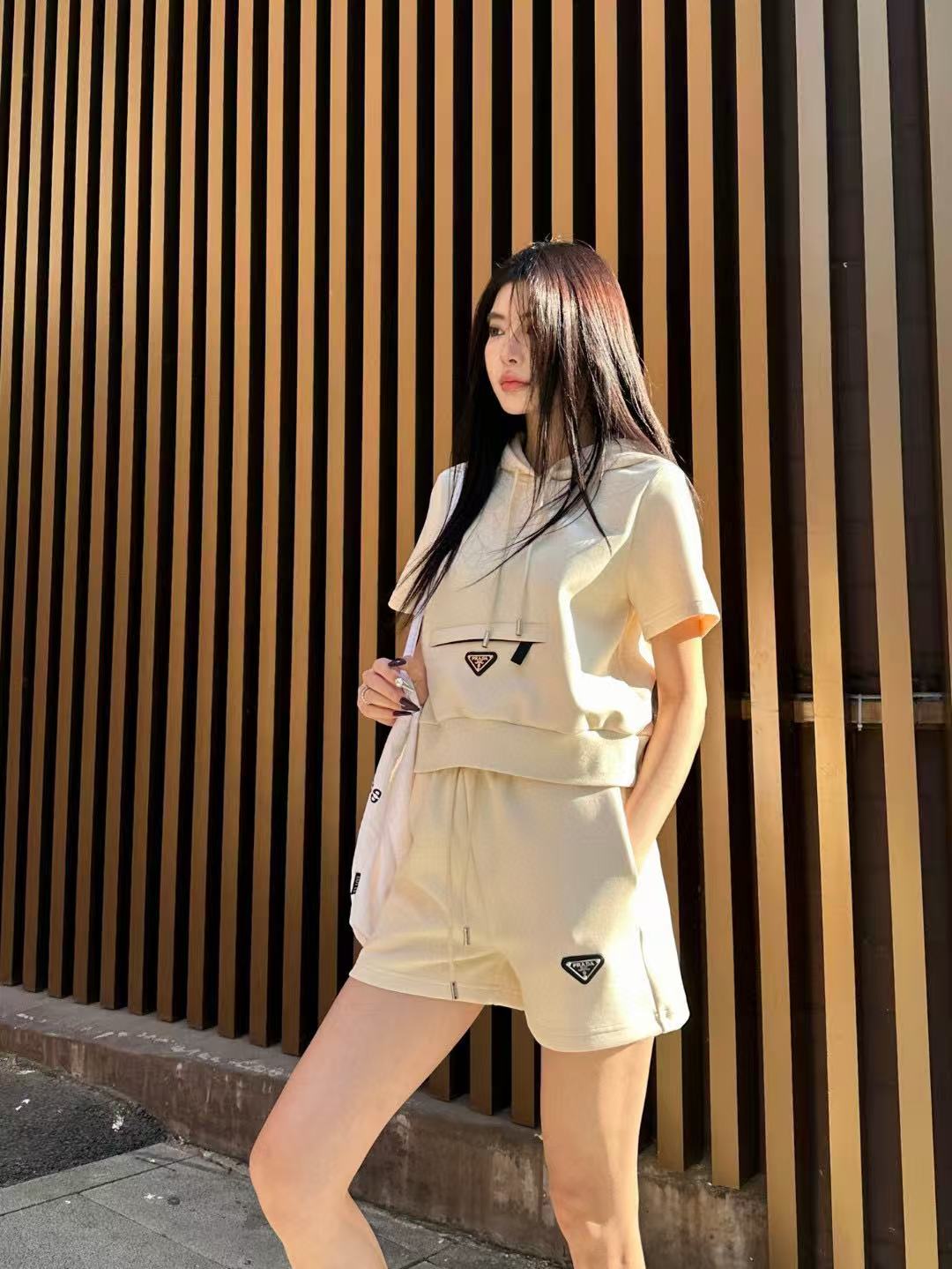 PR4DA 三角ロゴフード付きカジュアル2点セット【 50％割引+送料無料】