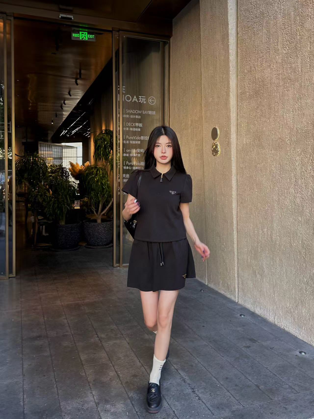 PR4DA ラペルトップ+スカート ツーピースセット【 50％割引+送料無料】