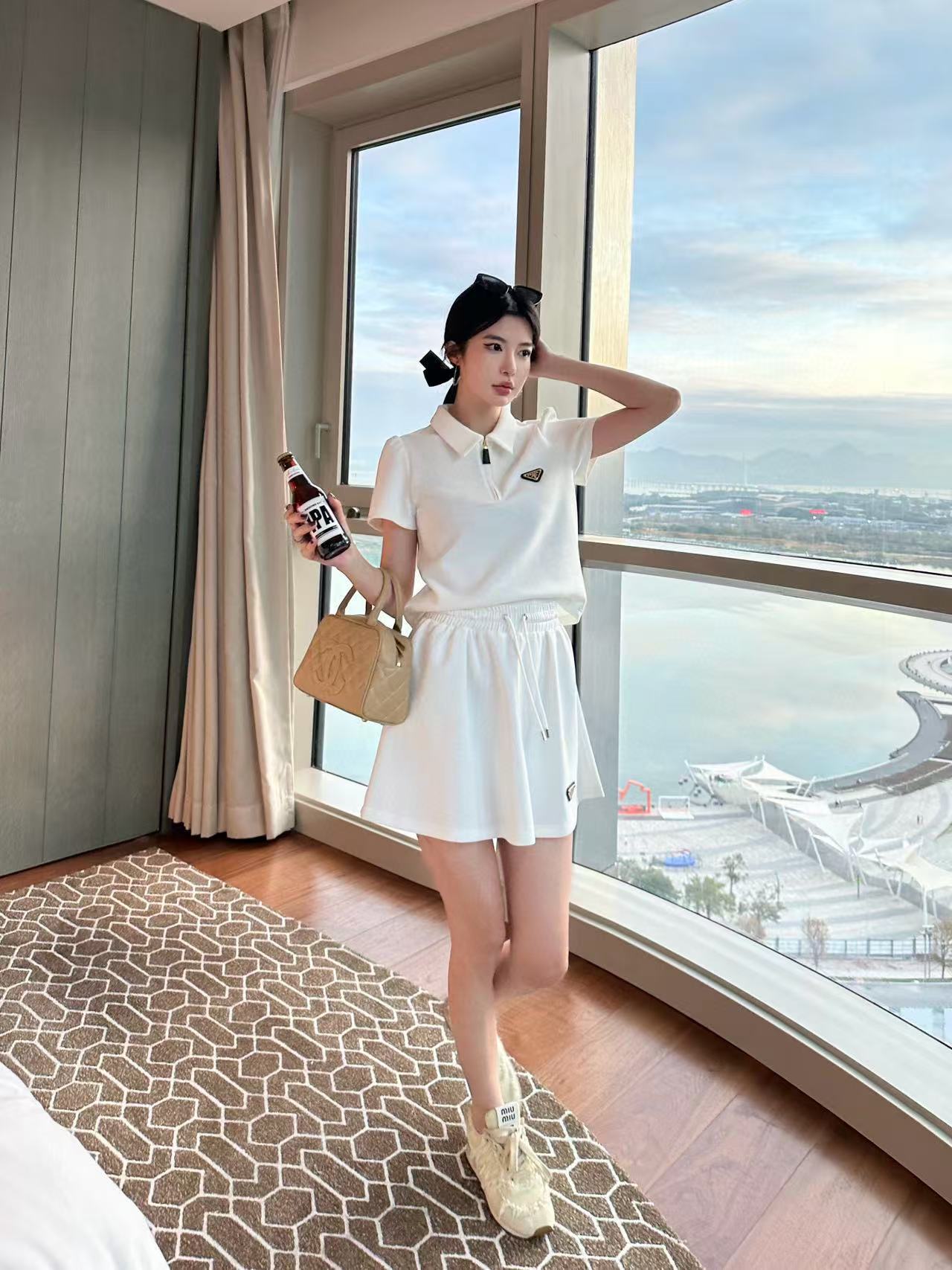 PR4DA ラペルトップ+スカート ツーピースセット【 50％割引+送料無料】