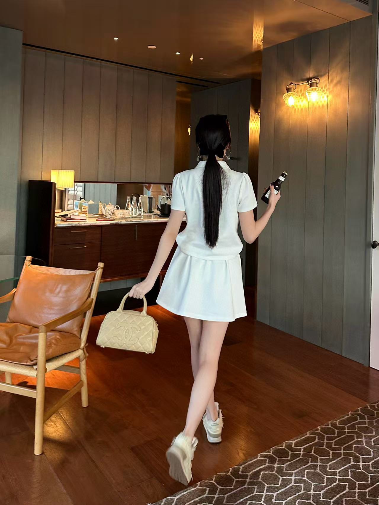 PR4DA ラペルトップ+スカート ツーピースセット【 50％割引+送料無料】