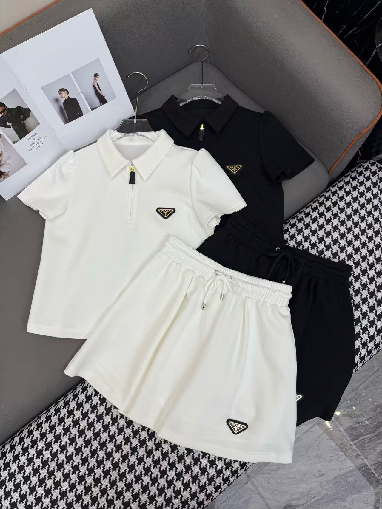 PR4DA ラペルトップ+スカート ツーピースセット【 50％割引+送料無料】