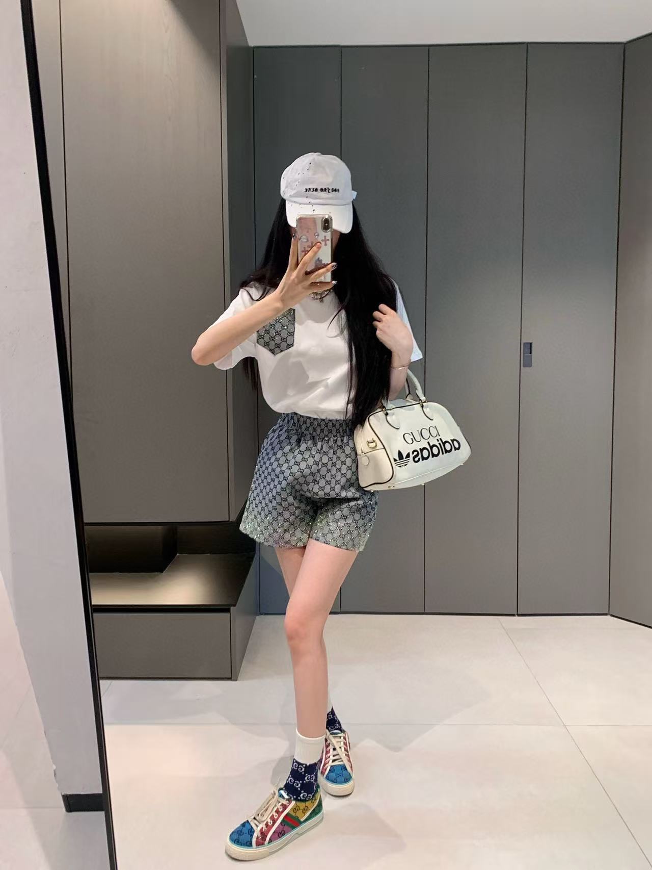 GUCC1 ポケットTシャツ+スカート ツーピースセット【 50％割引+送料無料】