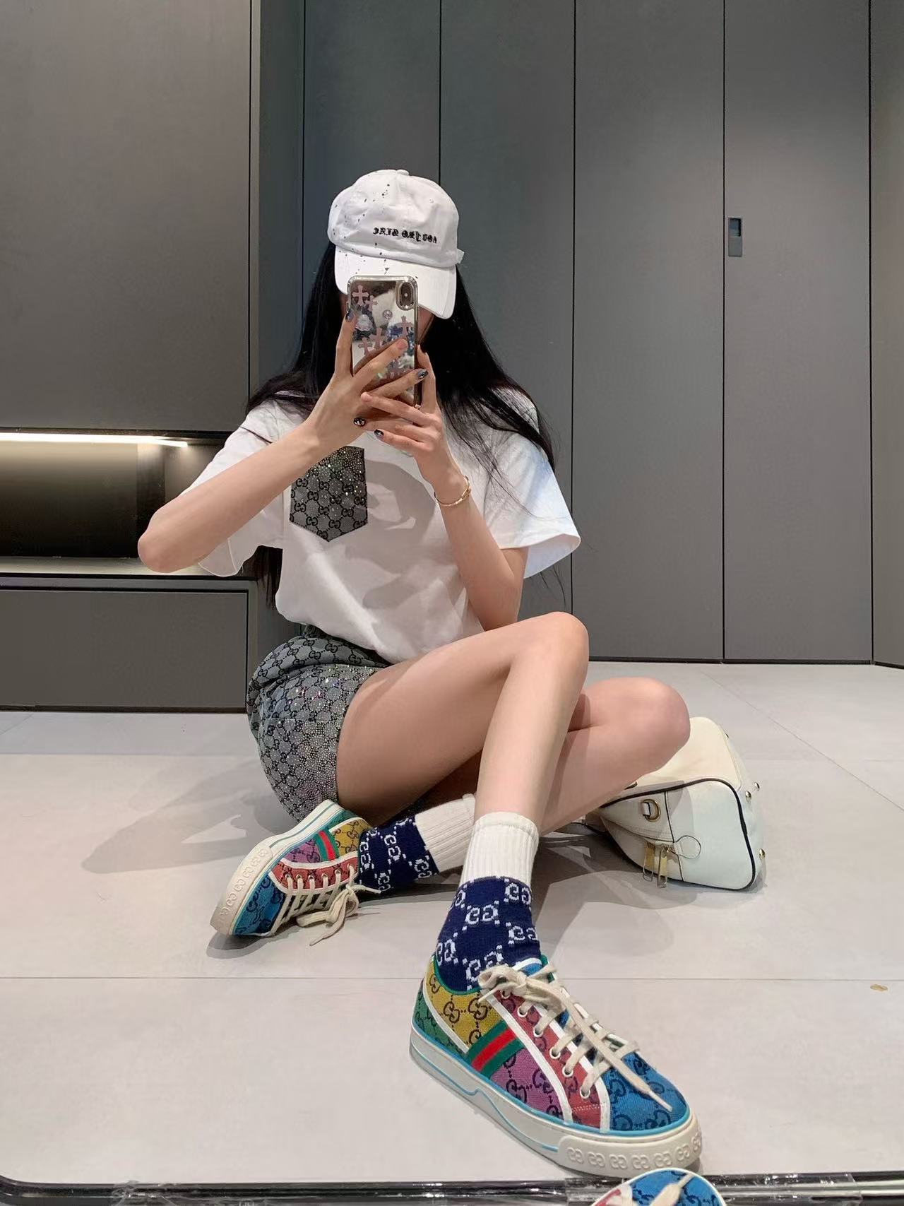 GUCC1 ポケットTシャツ+スカート ツーピースセット【 50％割引+送料無料】