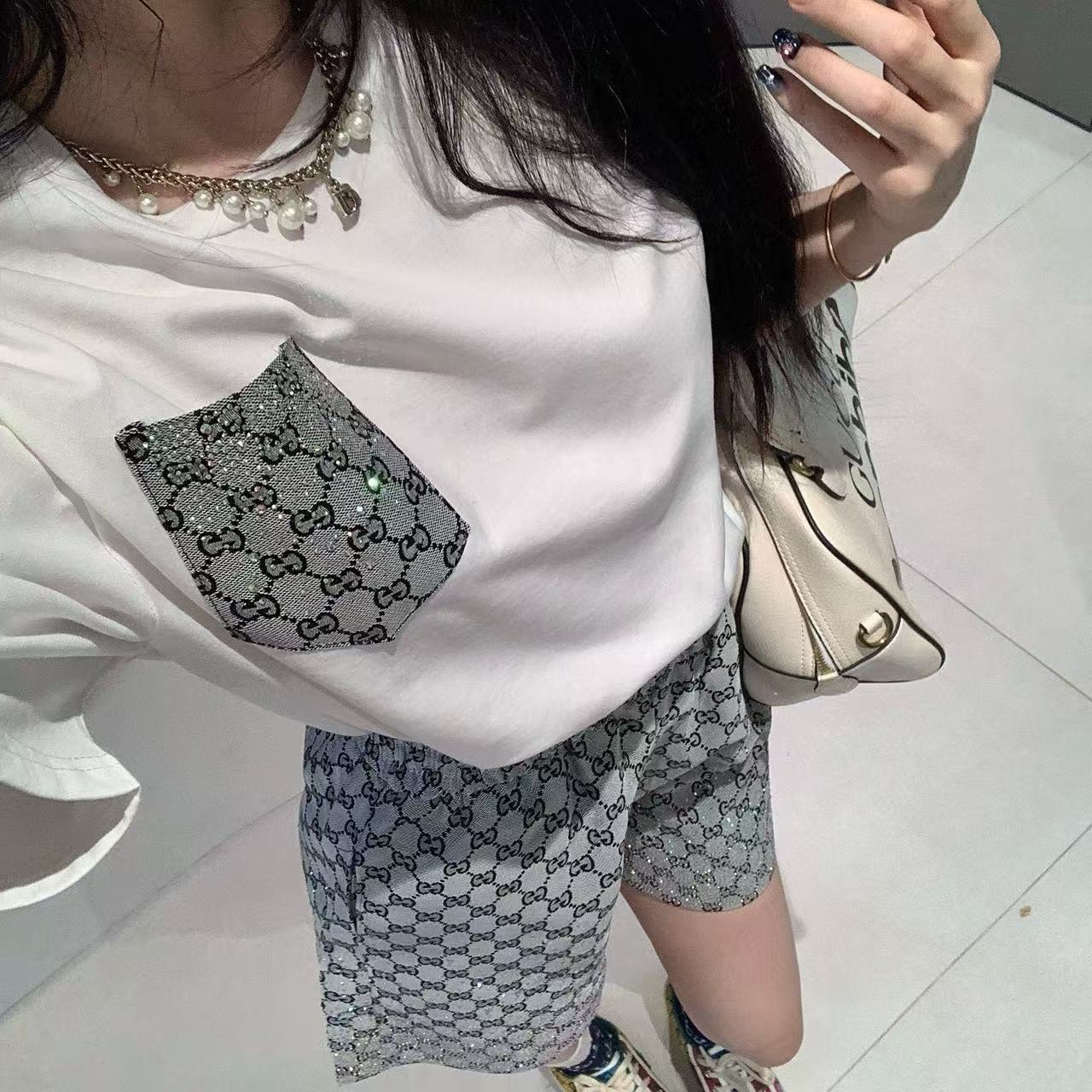 GUCC1 ポケットTシャツ+スカート ツーピースセット【 50％割引+送料無料】