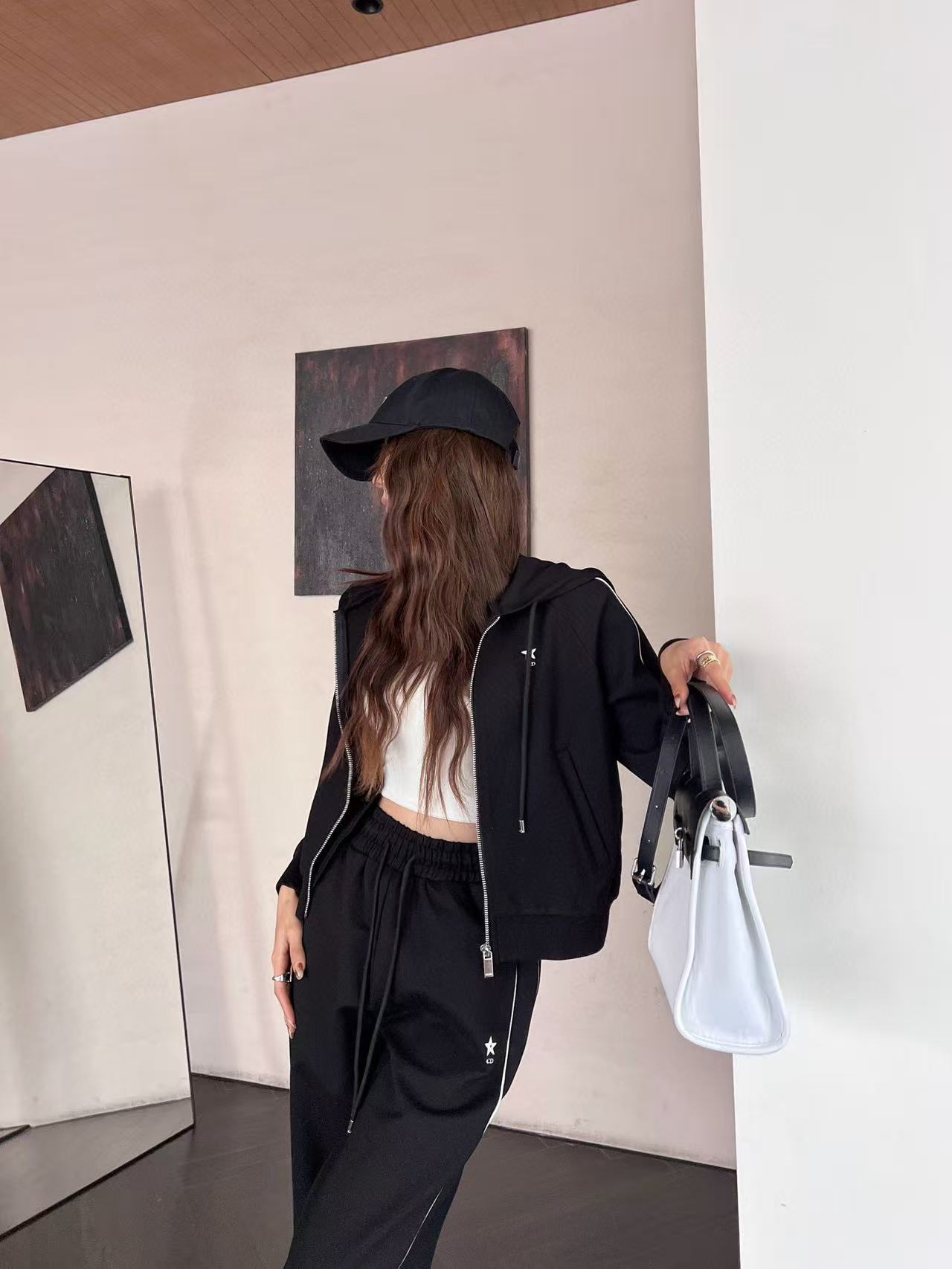 DI0R シンプルフード付きカジュアルスーツ【 50％割引+送料無料】