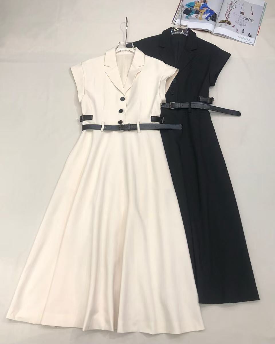 DI0R フライングスリーブベルト付きワンピース【 50％割引+送料無料】