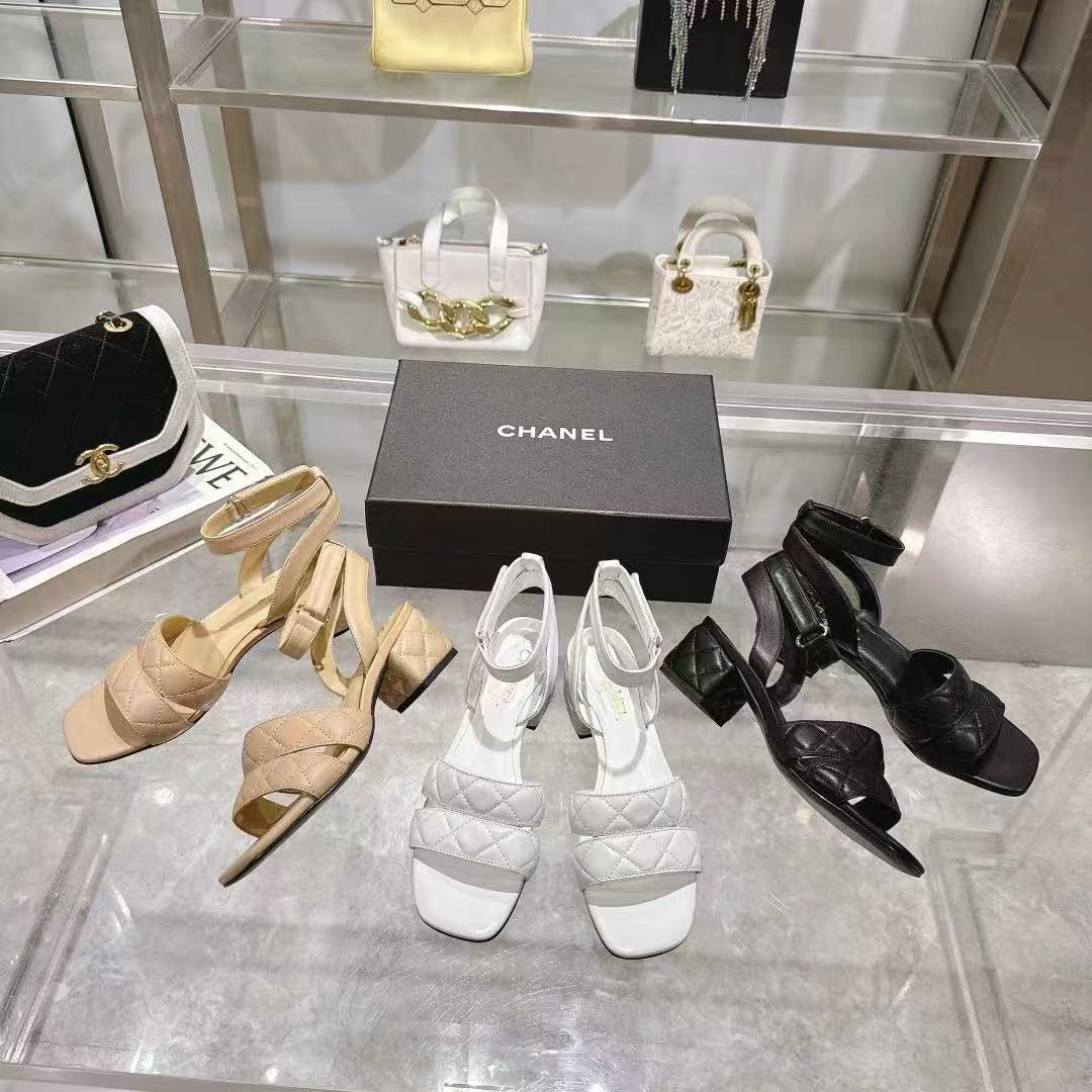 CHANE1 高品質シープスキンローヒールサンダル【50％割引+送料無料】