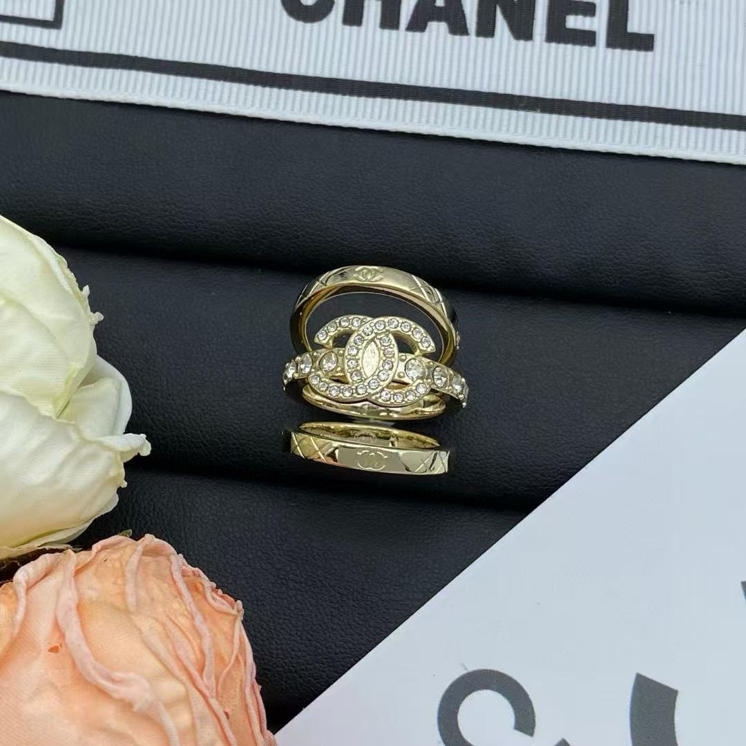 CHANE1 ダブルC スリーサークルリング【 50％割引+送料無料】