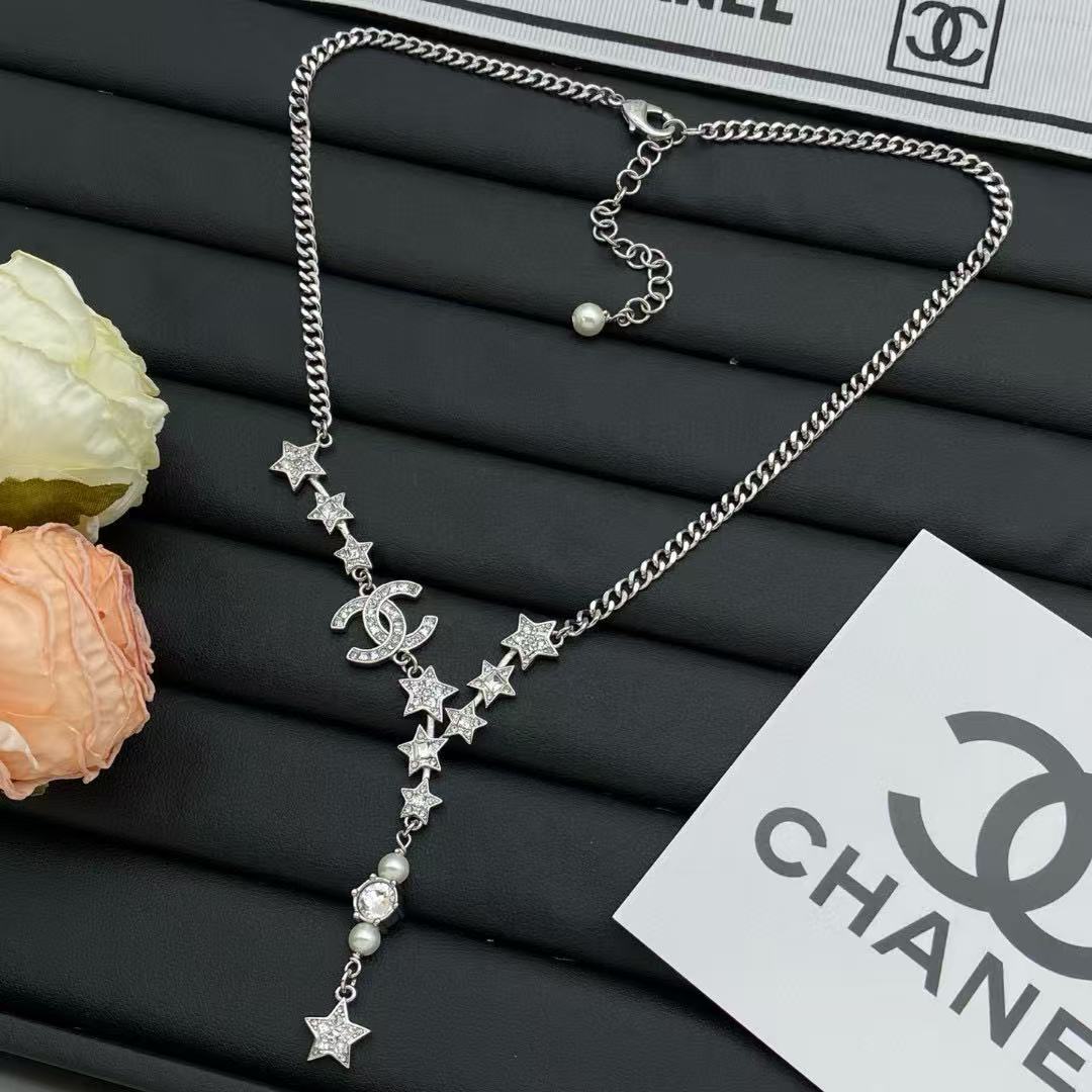 CHANE1 五芒星ダブルCネックレス【 50％割引+送料無料】