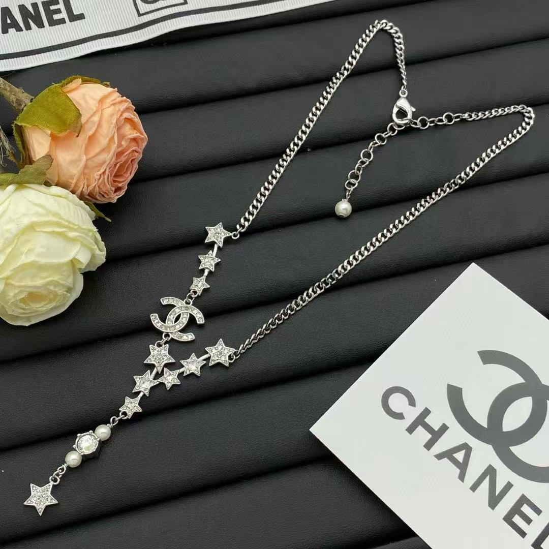 CHANE1 五芒星ダブルCネックレス【 50％割引+送料無料】