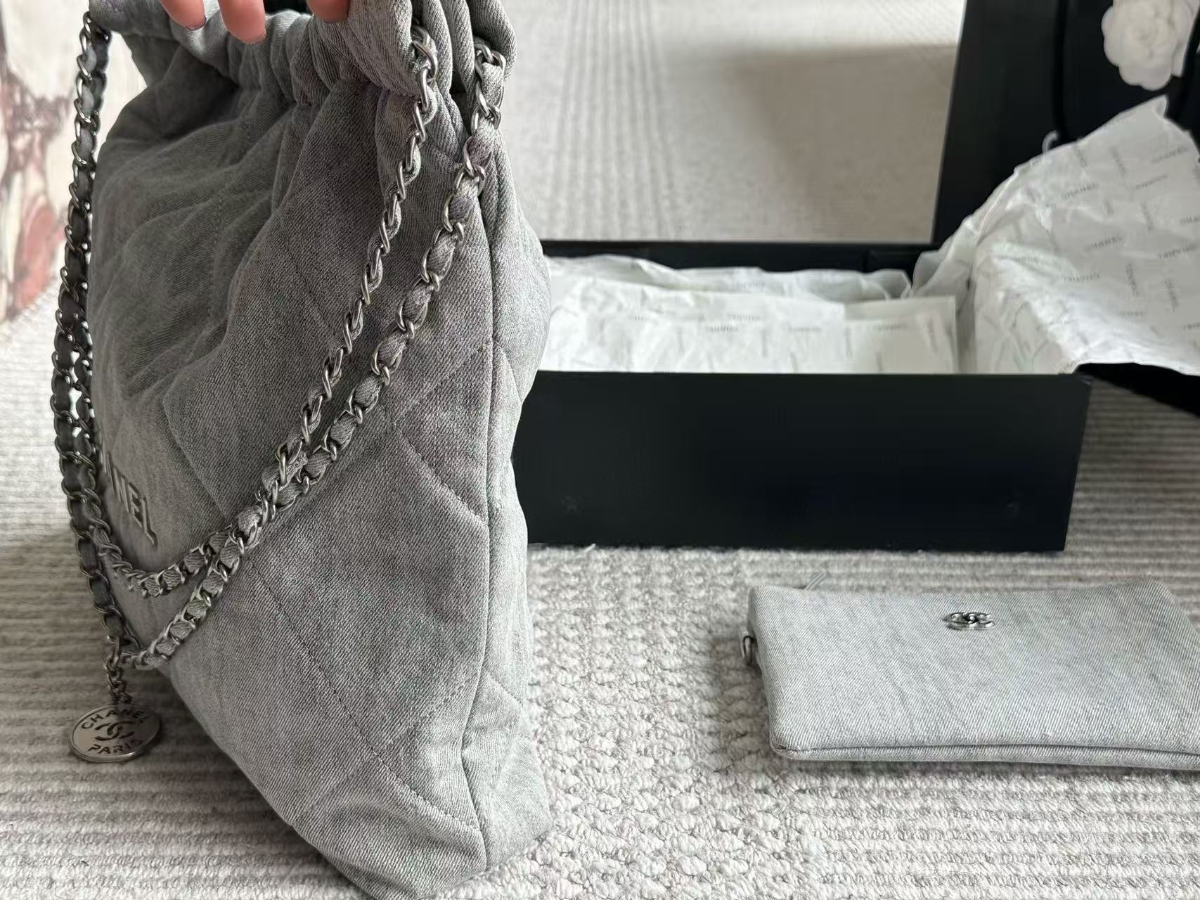 CHANE1 チェーンデニムショッピングバッグ【 50％割引+送料無料】