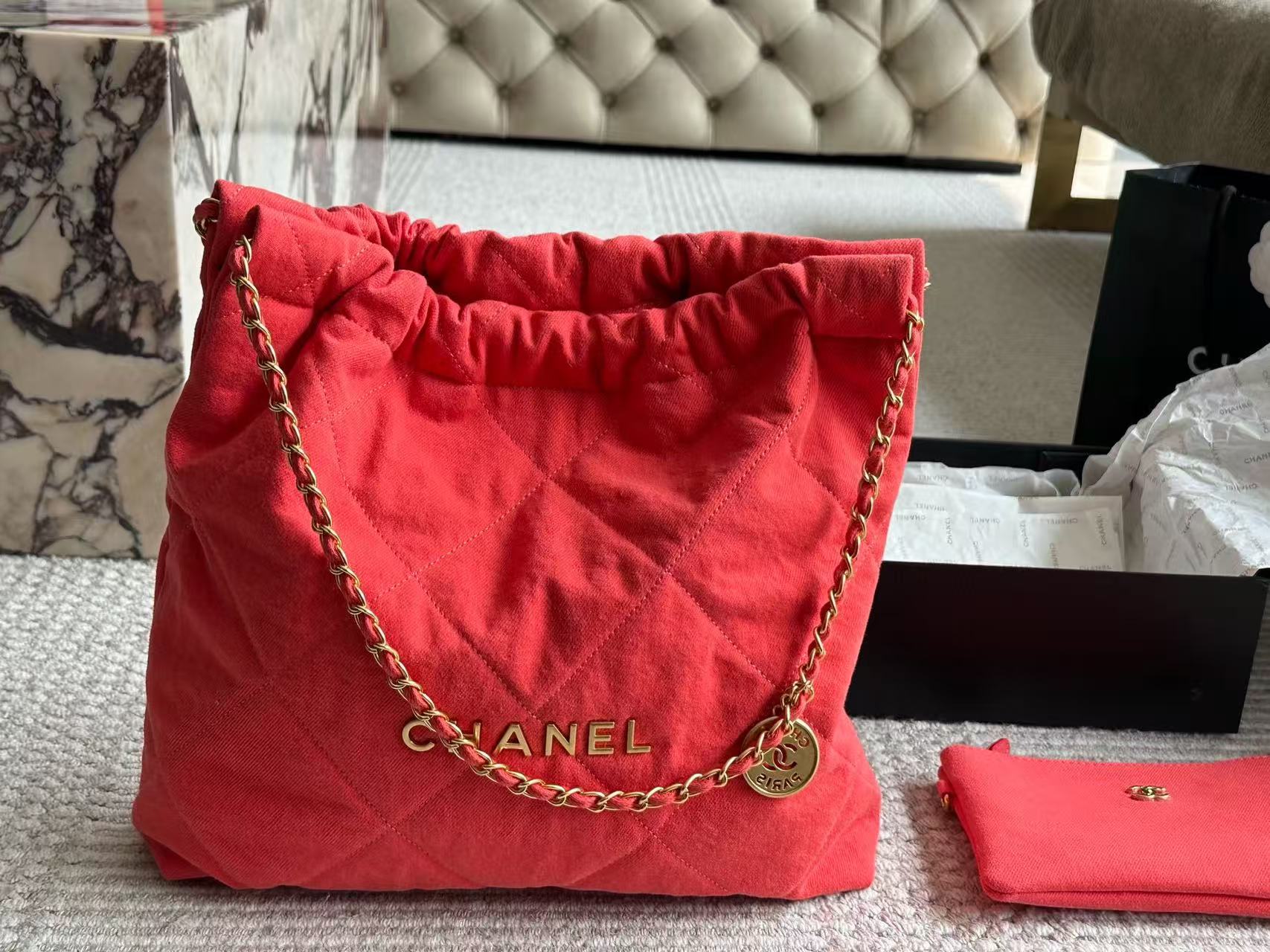 CHANE1 チェーンデニムショッピングバッグ【 50％割引+送料無料】