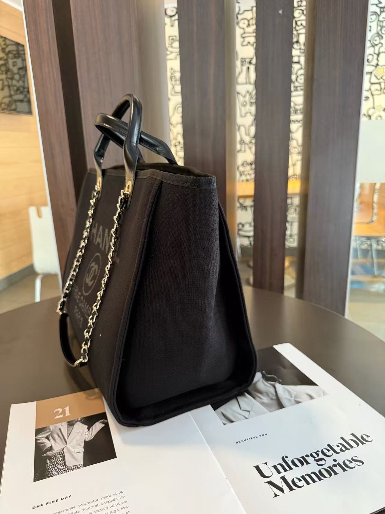 CHANE1 チェーンキャンバスビーチバッグ【 50％割引+送料無料】