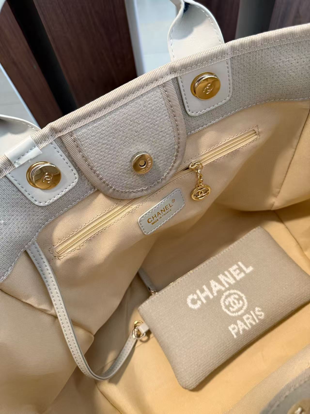 CHANE1 キャンバスビーチバッグ【 50％割引+送料無料】