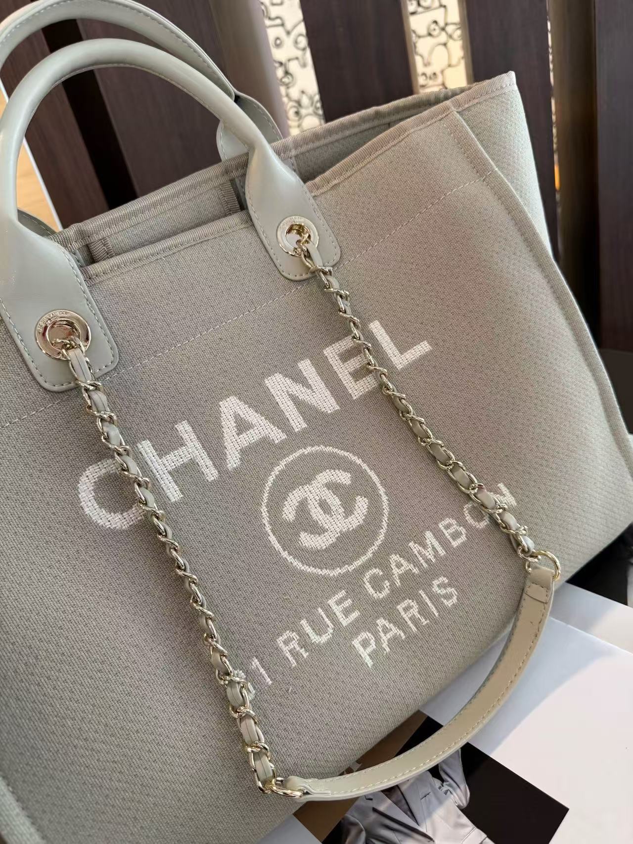 CHANE1 キャンバスビーチバッグ【 50％割引+送料無料】