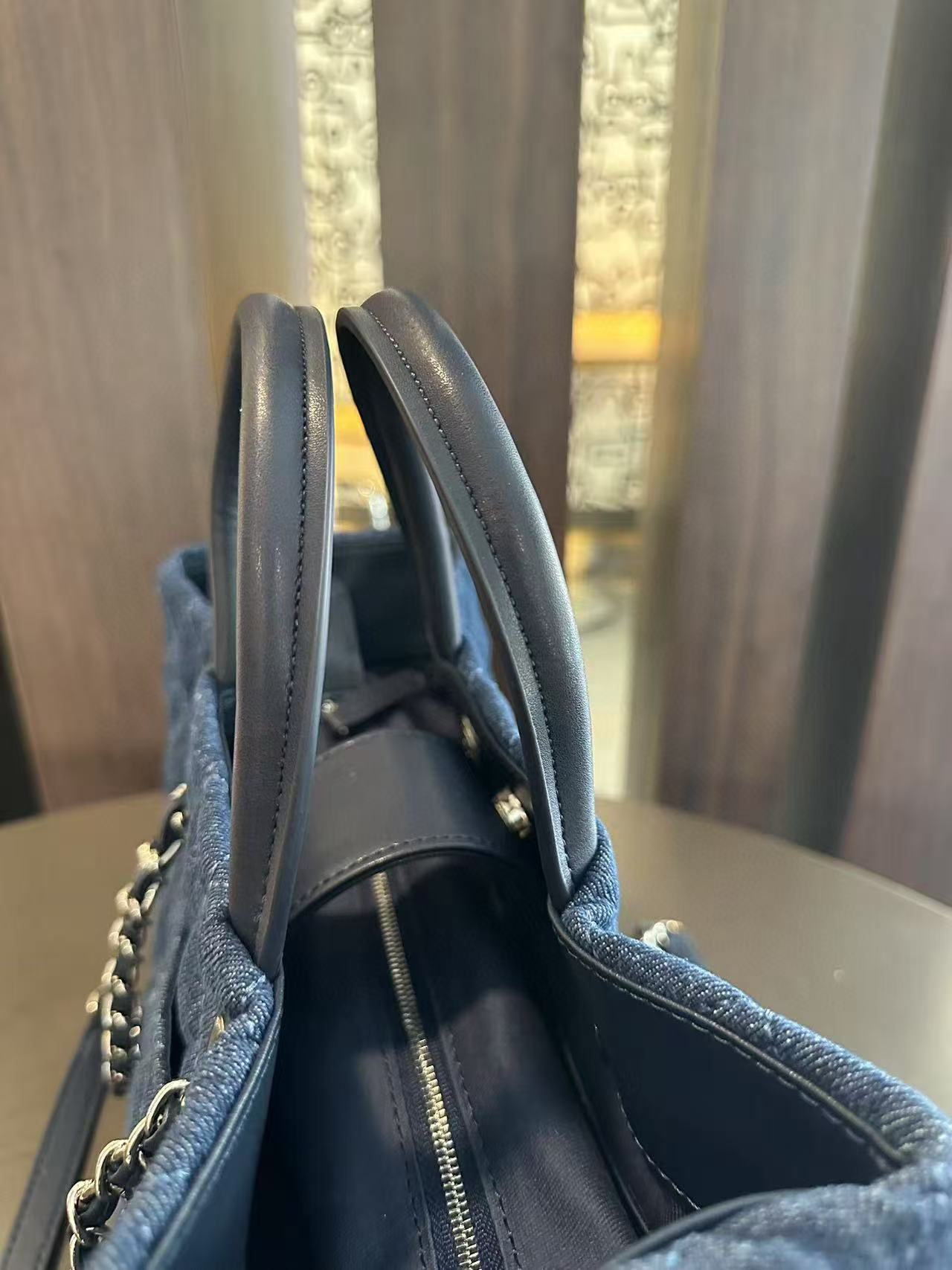 CHANE1 デニムチェーンショッピングバッグ【 50％割引+送料無料】