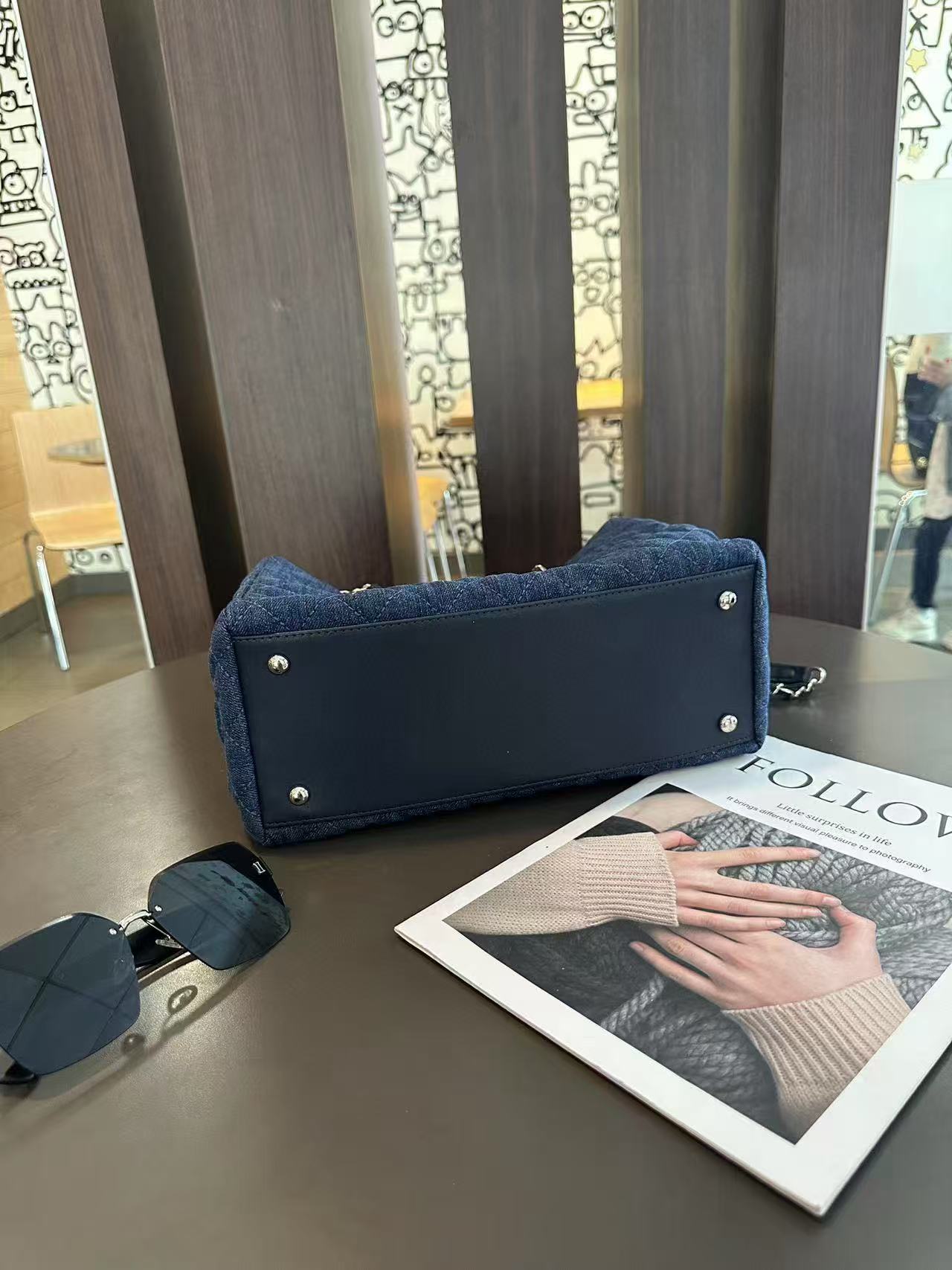 CHANE1 デニムチェーンショッピングバッグ【 50％割引+送料無料】