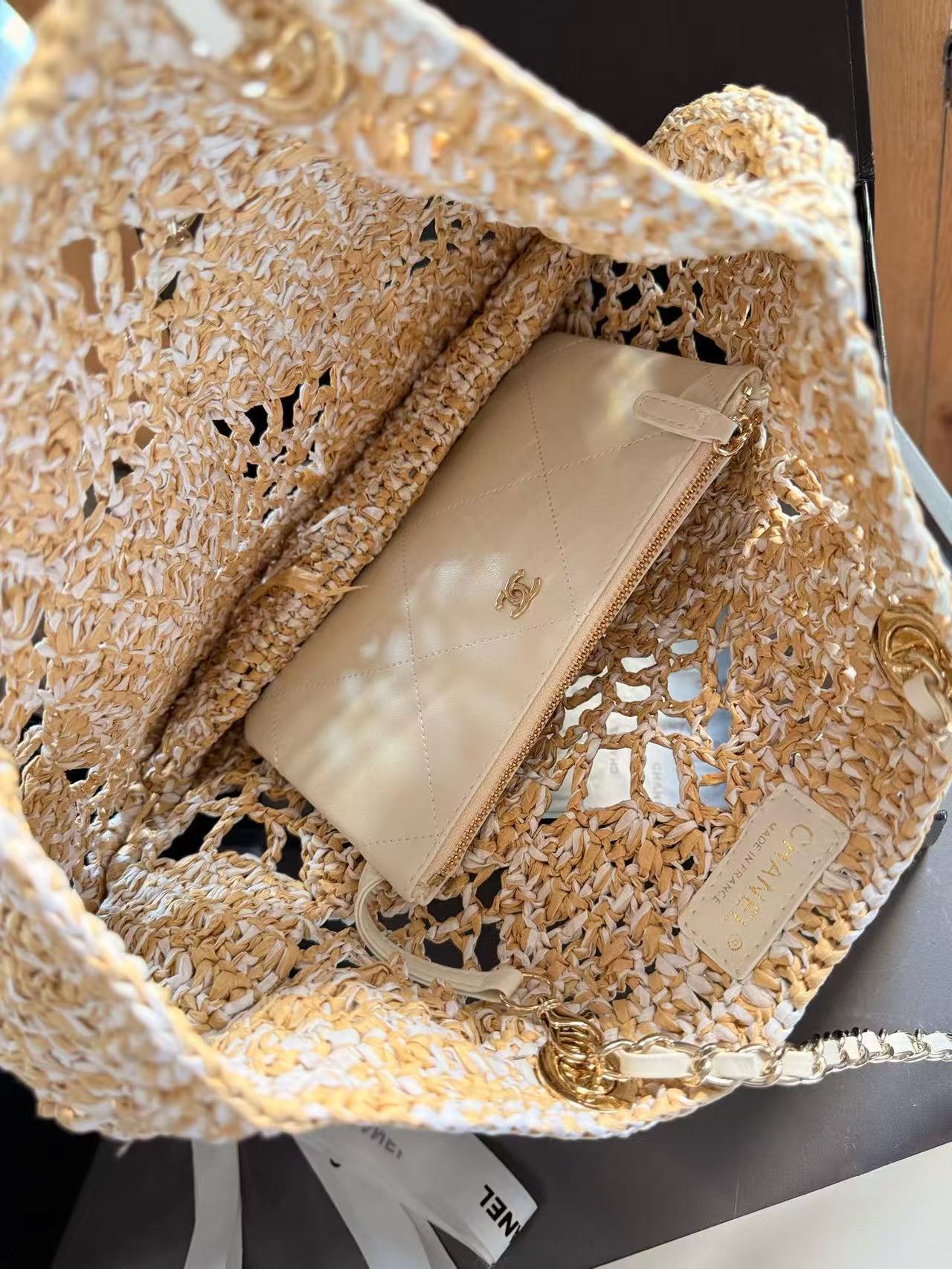 CHANE1 チェーンクロシェビーチバッグ【 50％割引+送料無料】