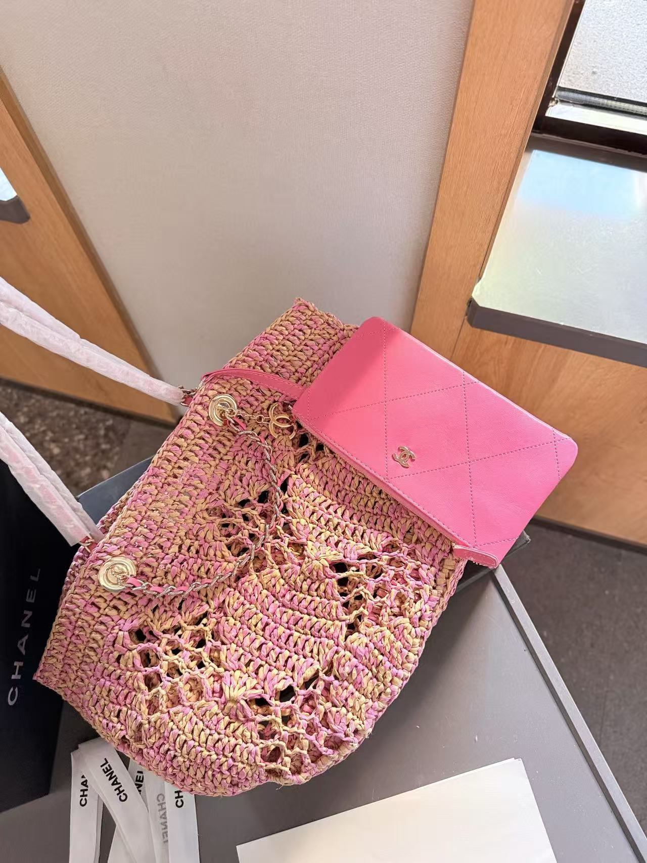 CHANE1 チェーンクロシェビーチバッグ【 50％割引+送料無料】