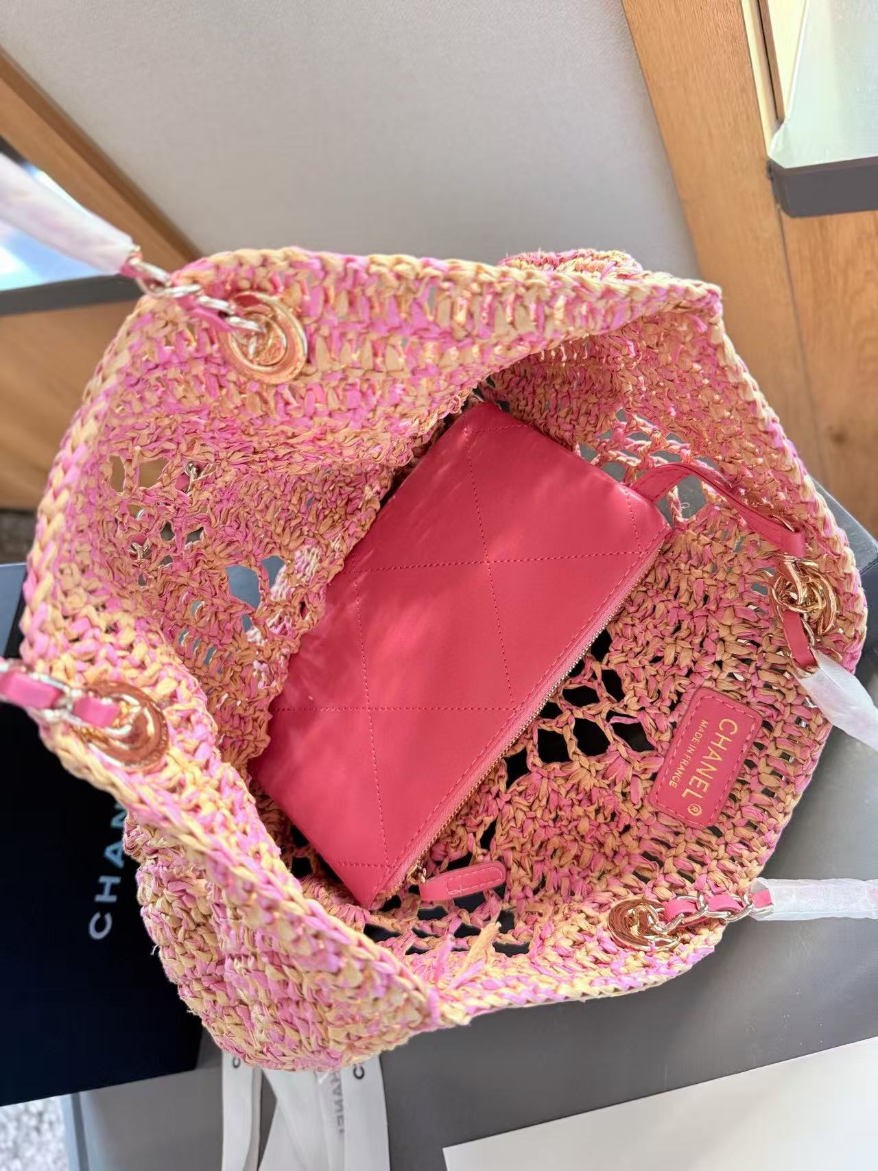 CHANE1 チェーンクロシェビーチバッグ【 50％割引+送料無料】