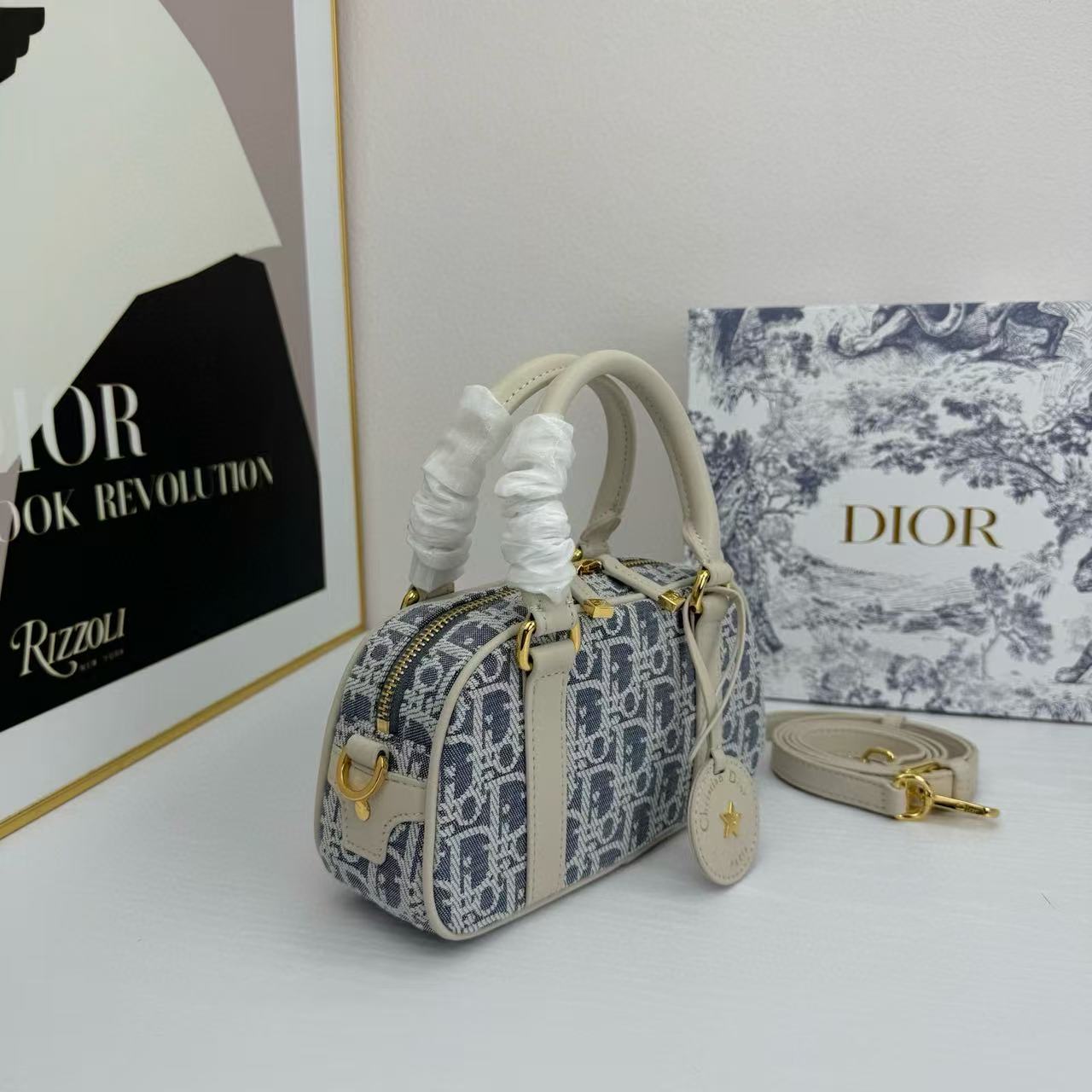 DI0R ジャカードハンドバッグ【 50％割引+送料無料】