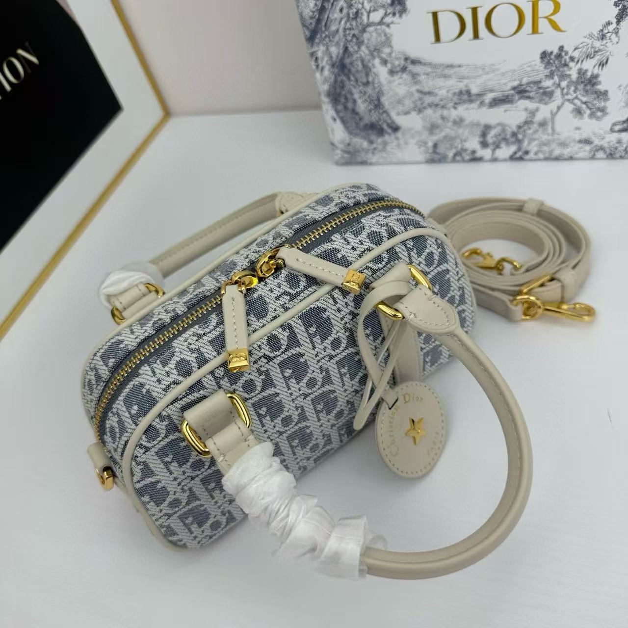 DI0R ジャカードハンドバッグ【 50％割引+送料無料】