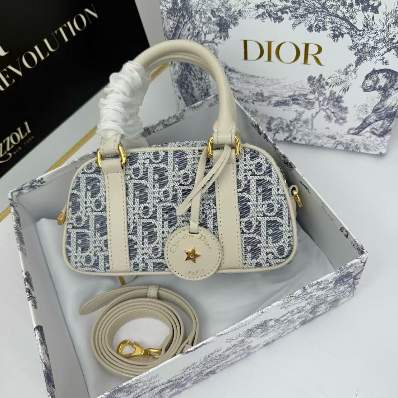 DI0R ジャカードハンドバッグ【 50％割引+送料無料】