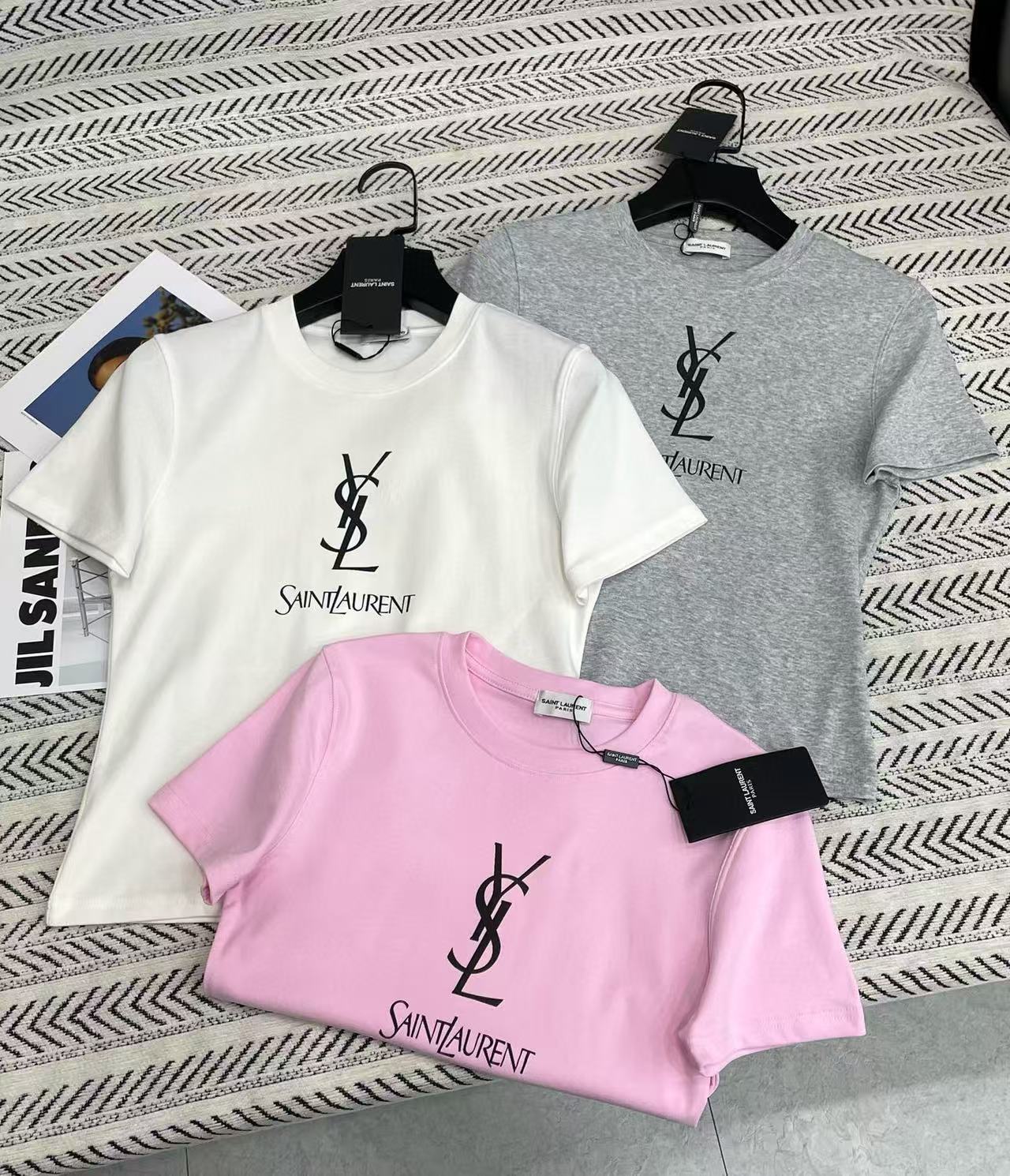 YSL シンプルロゴ スモールバージョン Tシャツ【 50％割引+送料無料】