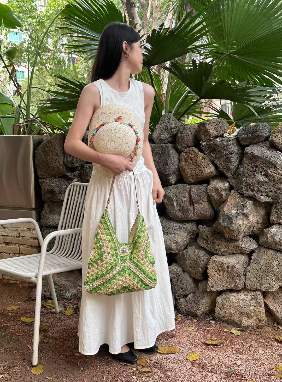 M1U1M1U グリーンストローバッグ【 50％割引+送料無料】