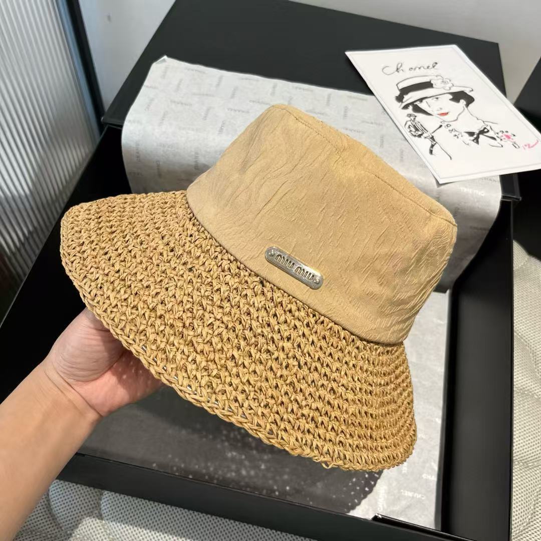 M1UM1U シンプル織りバケットハット【 50％割引+送料無料】