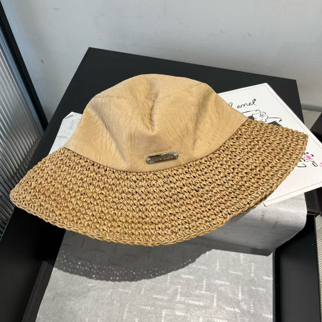 M1UM1U シンプル織りバケットハット【 50％割引+送料無料】