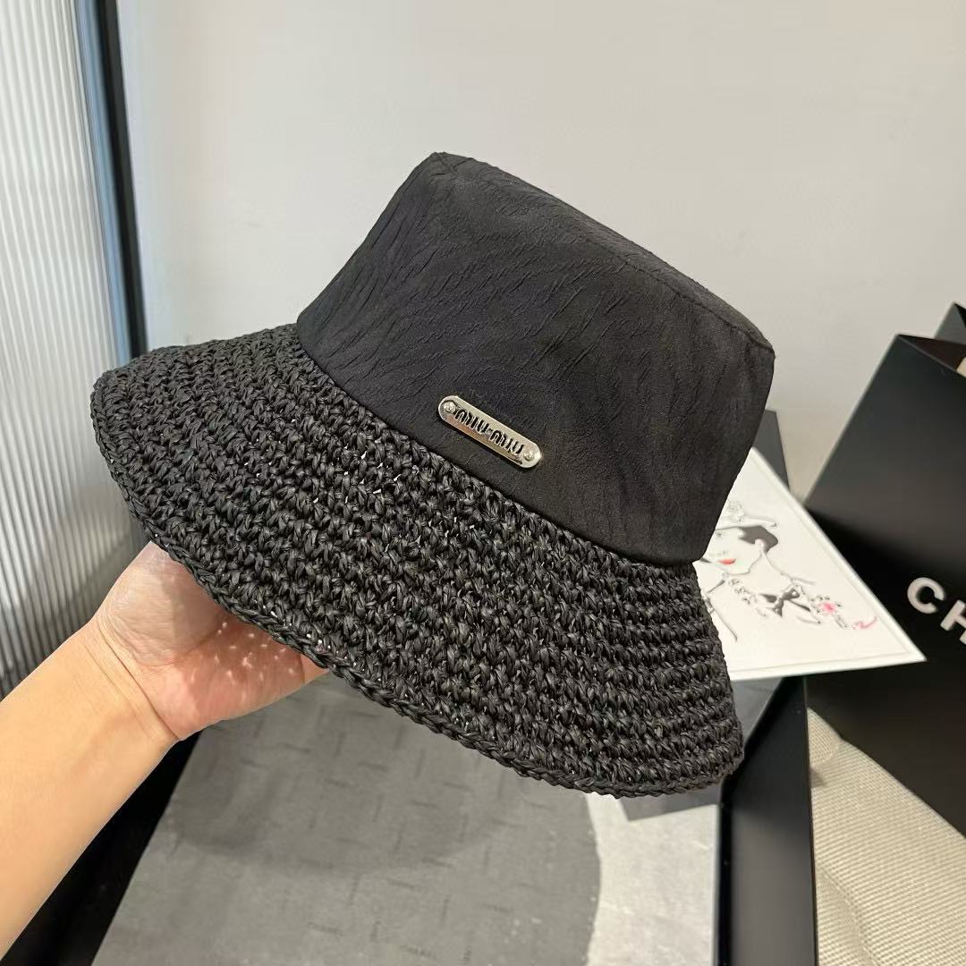 M1UM1U シンプル織りバケットハット【 50％割引+送料無料】