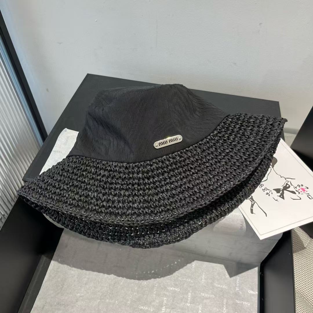 M1UM1U シンプル織りバケットハット【 50％割引+送料無料】