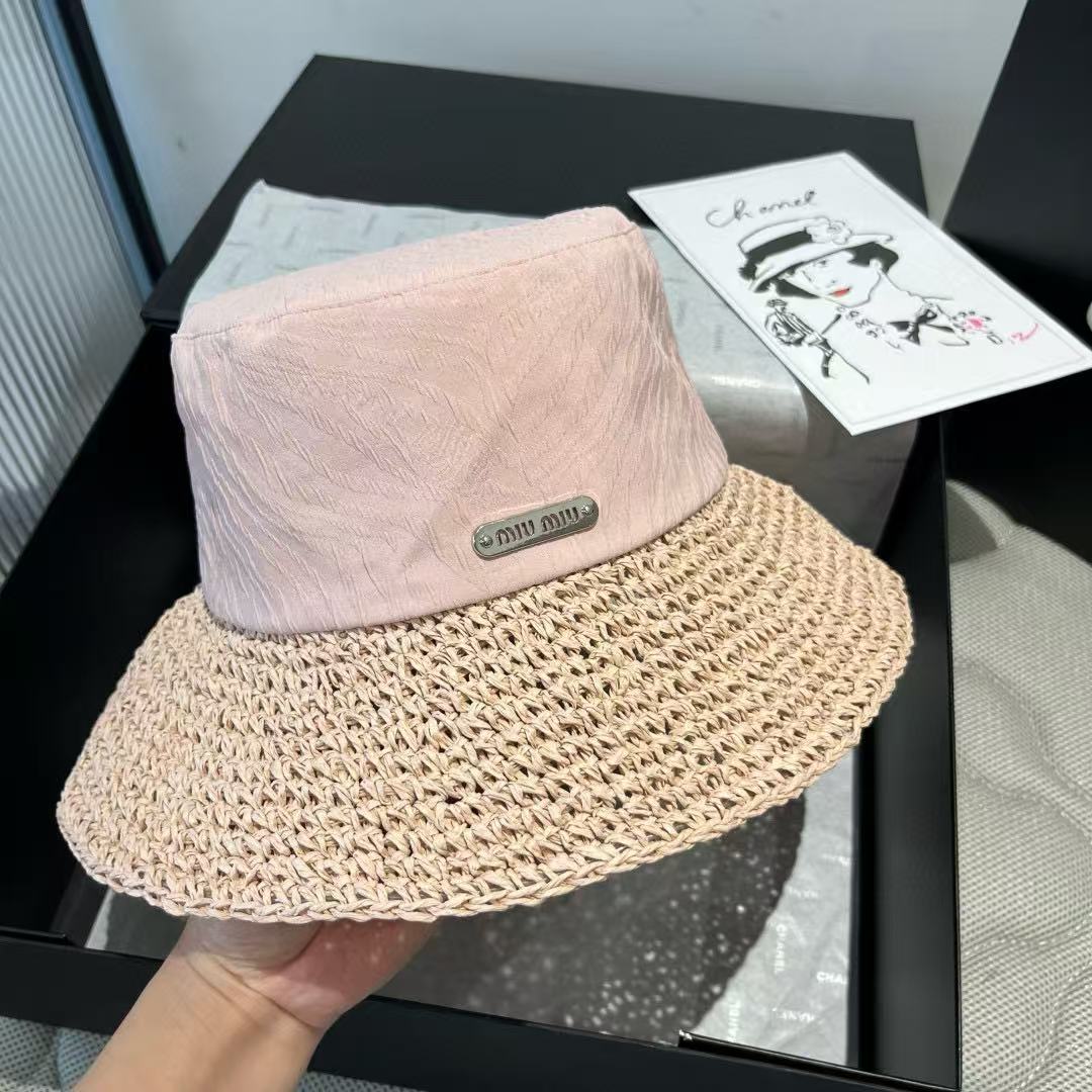 M1UM1U シンプル織りバケットハット【 50％割引+送料無料】