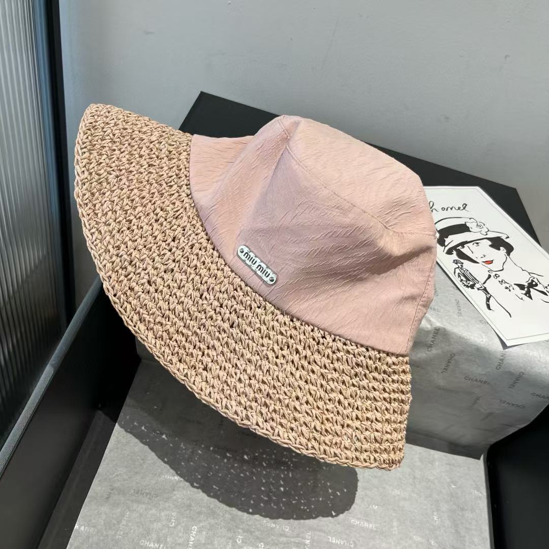 M1UM1U シンプル織りバケットハット【 50％割引+送料無料】